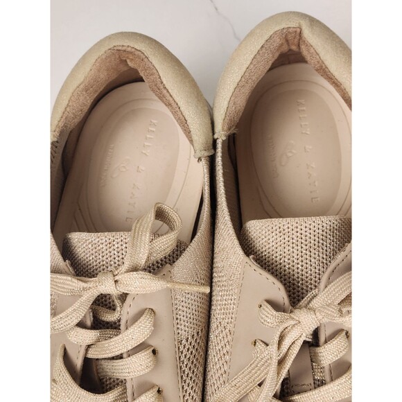 Kelly & Katie ELLIS Women's Sneakers Size 9.0 M, Beige Gold Metallic Knit Shoes - Picture 9 of 16